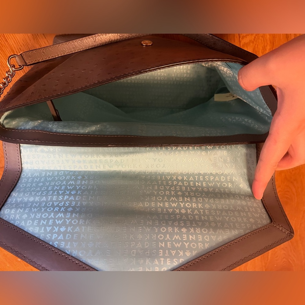 Kate Spade Gray Pebble Cow Leather Shoulder Bag - Picture 5 of 6